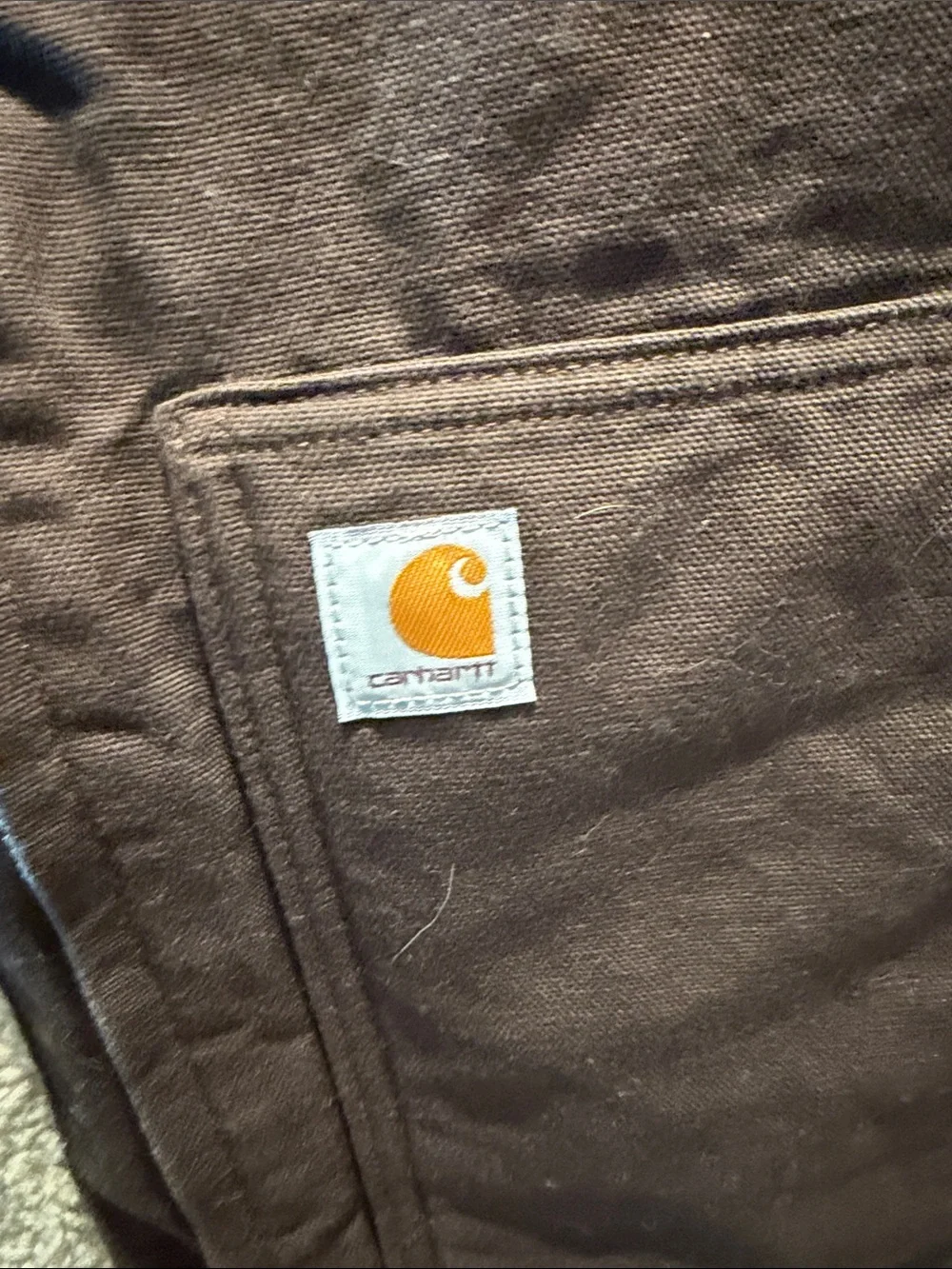 Carhartt Dark Brown Canvas Sherpa Vest women’s xl - Picture 3 of 7